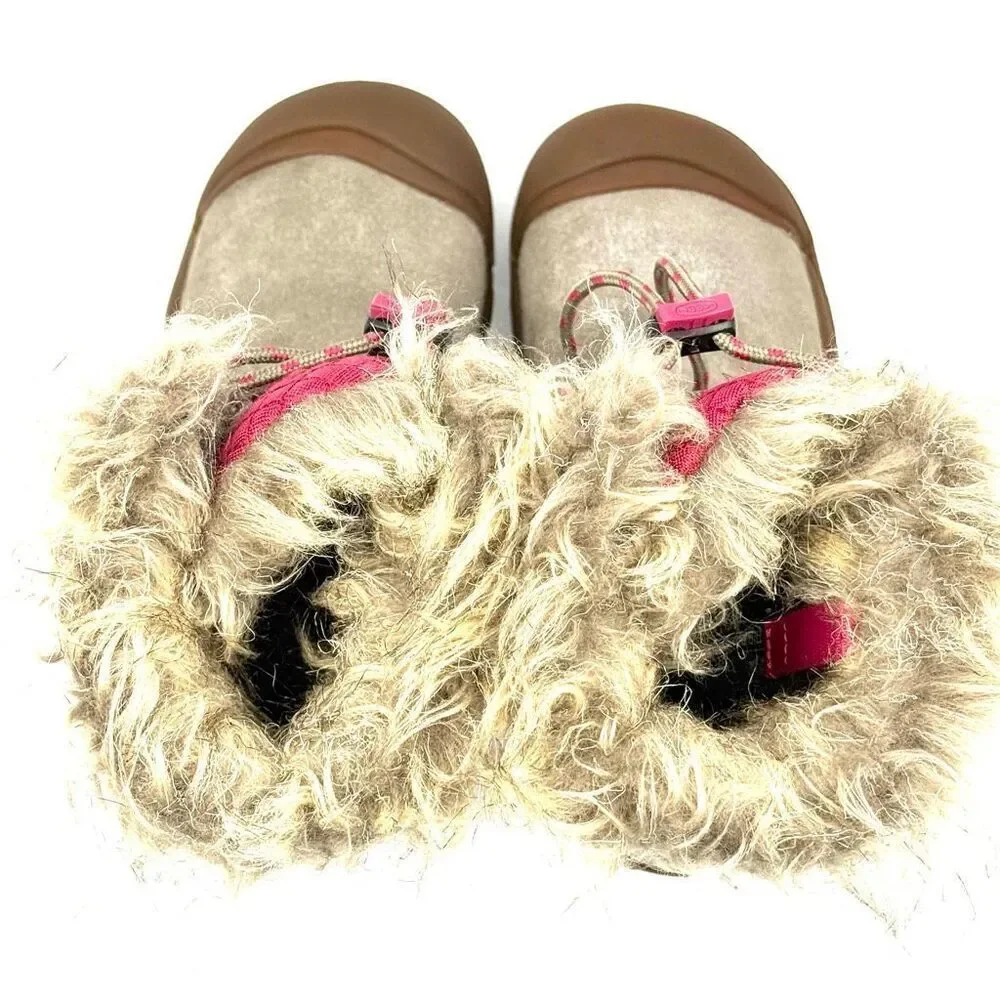 KEEN Wapato WP Winter Boots in a Brindle and Cerise Colorway - US Kids Size 13 /